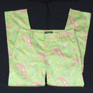 LRL Ralph Lauren Womens Stretch Paisley Print Pant